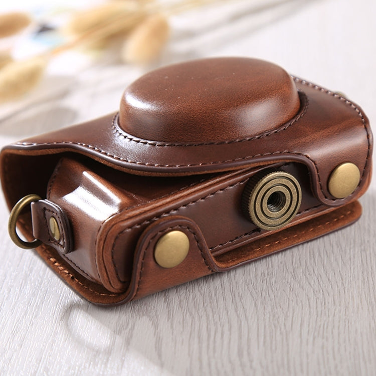 Full Body Camera PU Leather Case Bag with Strap for Canon G9X / G9X II (Coffee) - free shipping - PMC TechLife - Order now!