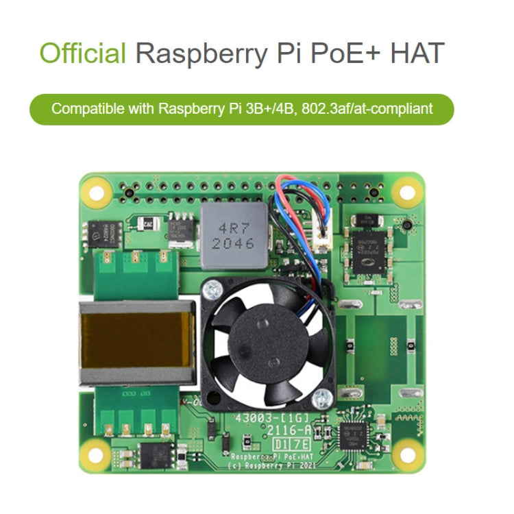 Waveshare Raspberry Pi PoE+ HAT Ethernet Expansion Board for Raspberry Pi 3B+/4B - free shipping - PMC TechLife - Order now!