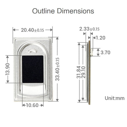 Waveshare UART Rectangle-shaped All-in-One Capacitive Fingerprint Sensor (E), Cortex Processor - Modules Expansions Accessories by WAVESHARE | Online Shopping South Africa | PMC Jewellery | Buy Now Pay Later Mobicred