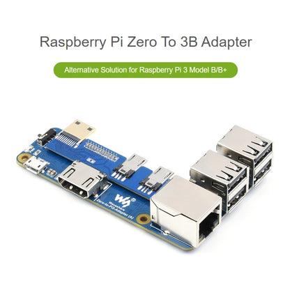 Waveshare Raspberry Pi Zero To 3B Adapter for Raspberry Pi 3 Model B/B+ - Modules Expansions Accessories by WAVESHARE | Online Shopping South Africa | PMC Jewellery | Buy Now Pay Later Mobicred