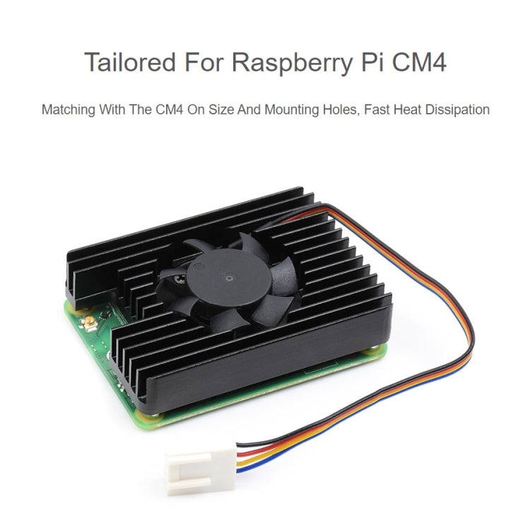 Waveshare Dedicated All-in-One 3007 Cooling Fan for Raspberry Pi CM4, Speed Adjustable, with Thermal Tapes - Modules Expansions Accessories by WAVESHARE | Online Shopping South Africa | PMC Jewellery | Buy Now Pay Later Mobicred