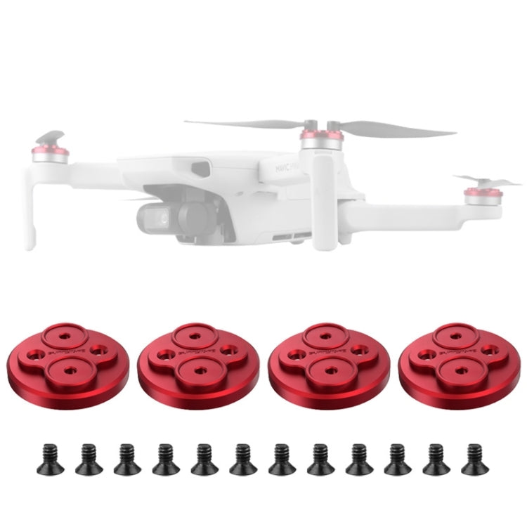 4 PCS Sunnylife Motor Metal Protection Cover for DJI Mini 2 (Red) - Other by Sunnylife | Online Shopping South Africa | PMC TechLife | Buy Now Pay Later Mobicred