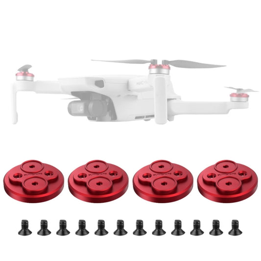 4 PCS Sunnylife Motor Metal Protection Cover for DJI Mini 2 (Red) - Other by Sunnylife | Online Shopping South Africa | PMC Jewellery | Buy Now Pay Later Mobicred