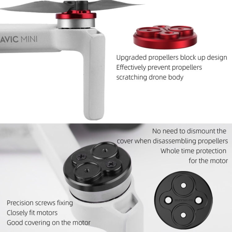4 PCS Sunnylife Motor Metal Protection Cover for DJI Mini 2 (Red) - Other by Sunnylife | Online Shopping South Africa | PMC TechLife | Buy Now Pay Later Mobicred