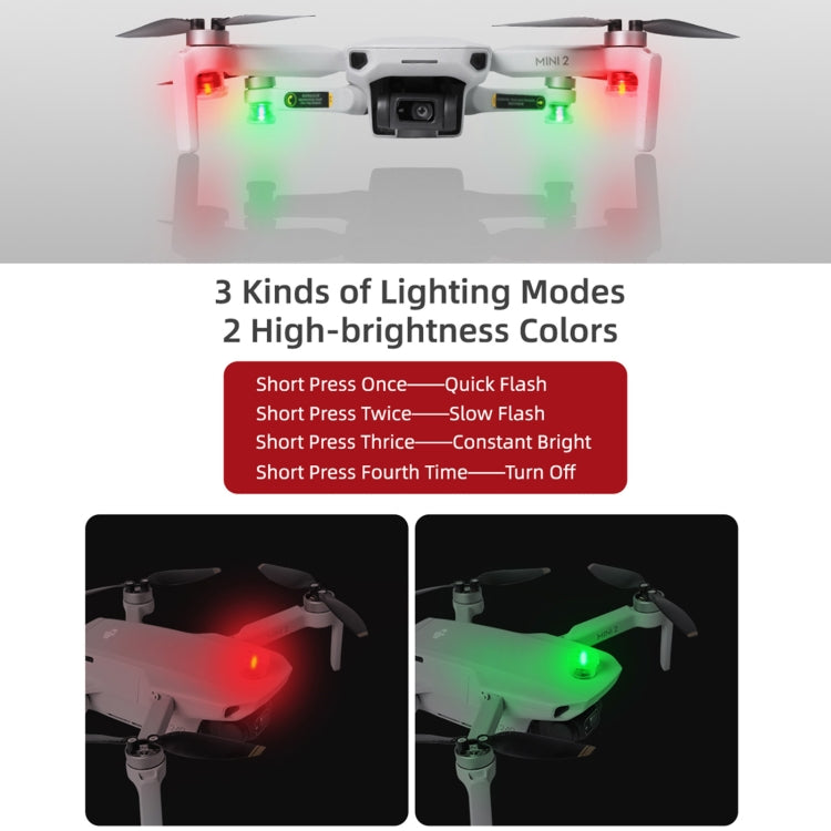 Sunnylife 2-Green + 2-Red Night Strobe LED Light Indicator Light for DJI Mavic 2 / Mini / Mavic Air 2 / FPV - Others by Sunnylife | Online Shopping South Africa | PMC Jewellery | Buy Now Pay Later Mobicred