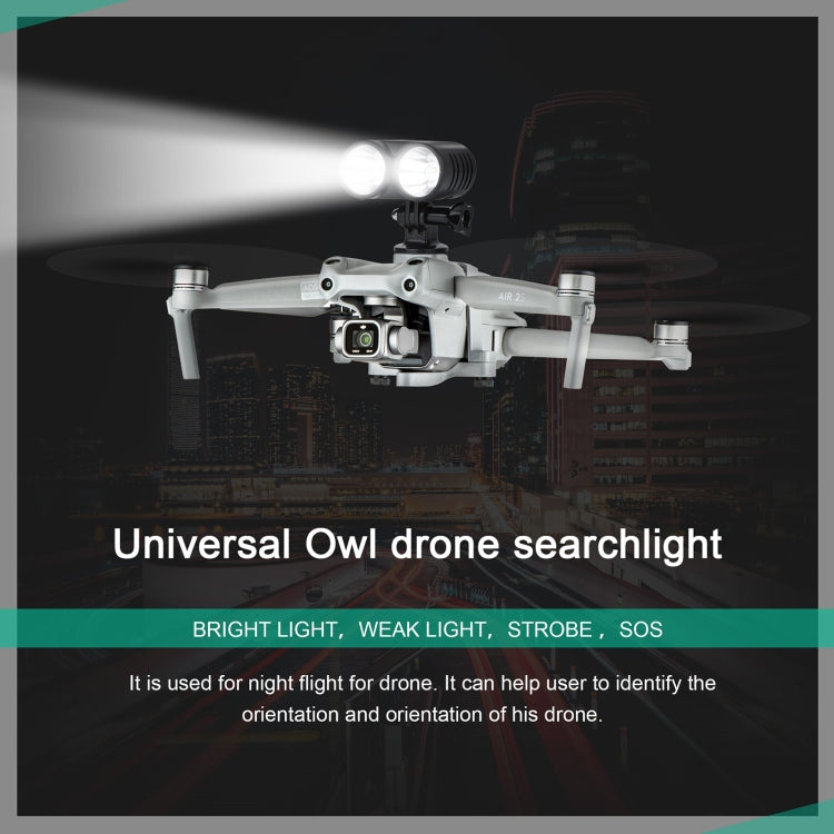 STARTRC Owl Night Flight Lamp Searchlight Light Signal Light for DJI Mavic 2 / Air 2S / Mini 2 / Mini / FPV (Black) - free shipping - PMC TechLife - Order now!