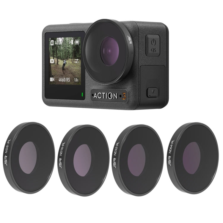 JSR 4 in 1 ND8PL / ND16PL / ND32PL / ND64 PL Lens Filter For DJI Osmo Action 3 - free shipping - PMC TechLife - Order now!