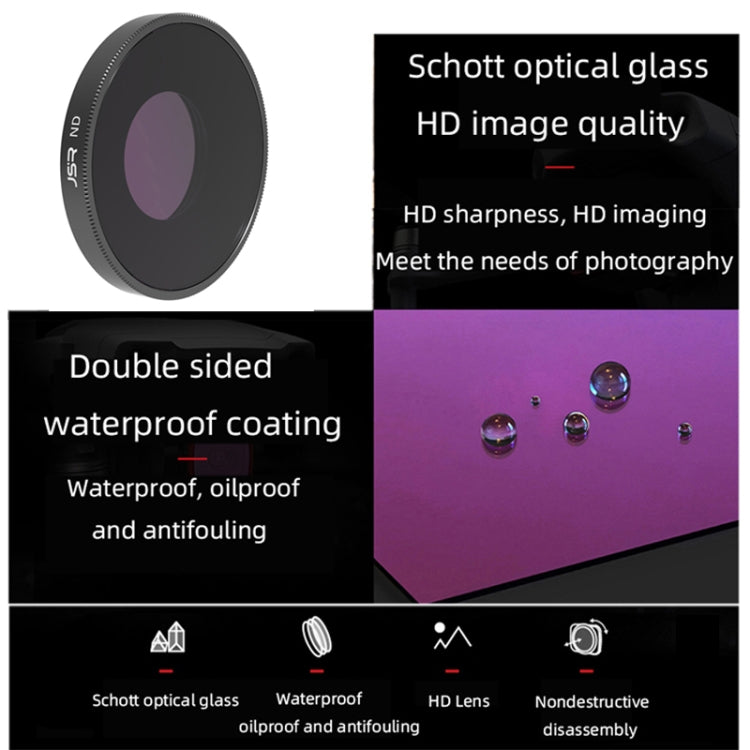 JSR 4 in 1 ND8PL / ND16PL / ND32PL / ND64 PL Lens Filter For DJI Osmo Action 3 - free shipping - PMC TechLife - Order now!