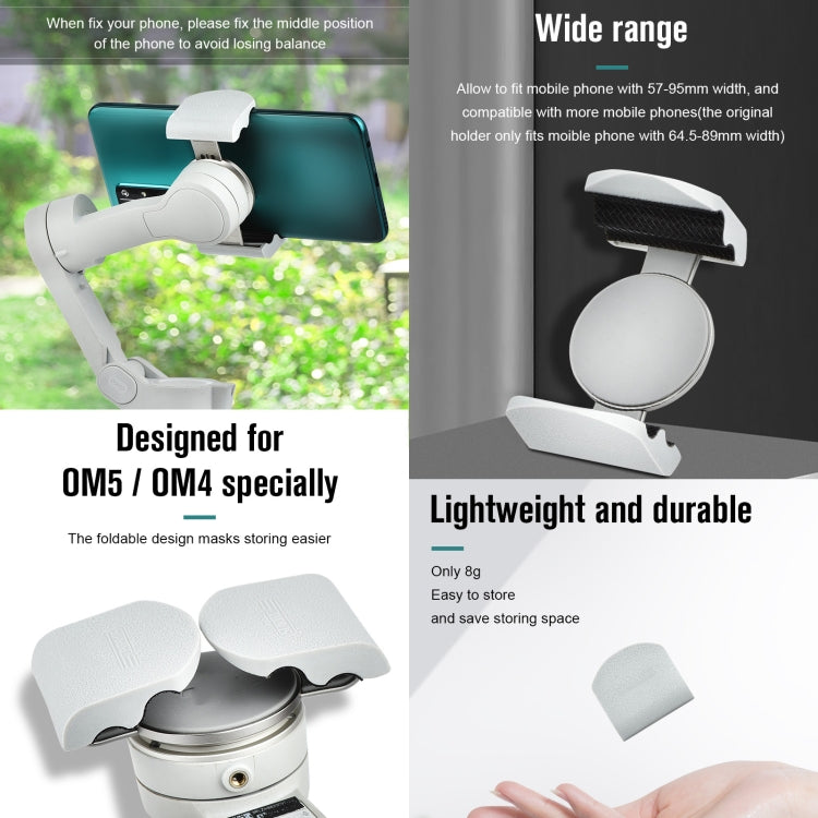 For DJI OM4 STARTRC Handheld Gimbal Quick Release Magnetic Buckle Clamp Expansion Bracket (Grey) -  by STARTRC | Online Shopping South Africa | PMC TechLife | Buy Now Pay Later Mobicred