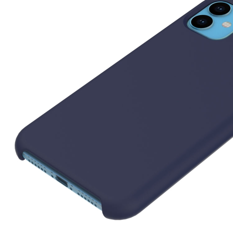 For iPhone 11 Solid Color Liquid Silicone Shockproof Case (Navy Blue) - iPhone 11 Cases by PMC TechLife | Online Shopping South Africa | PMC TechLife