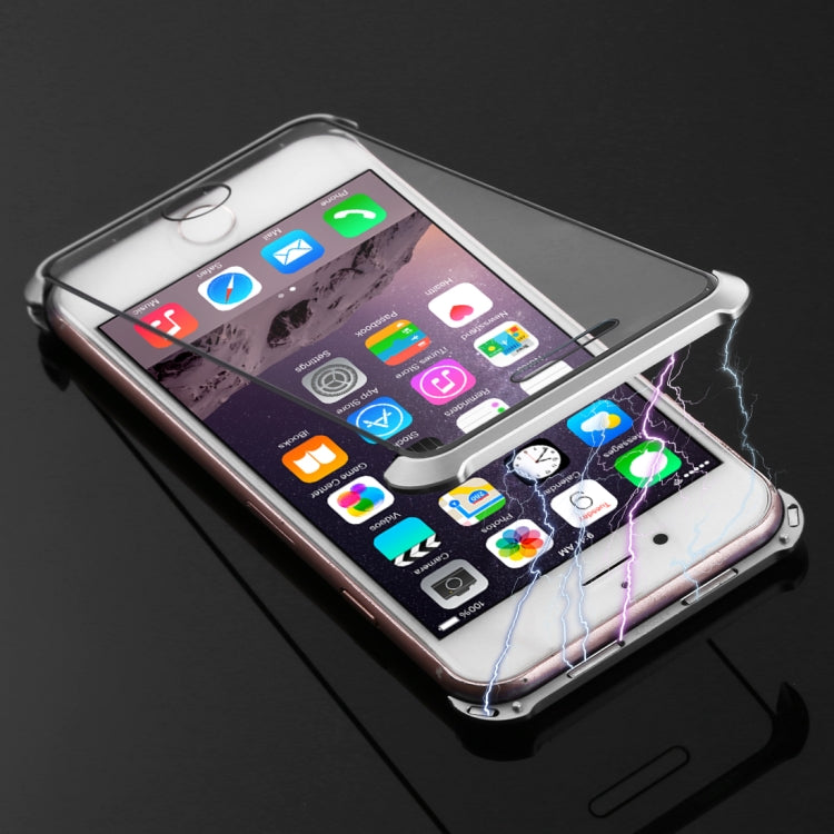Ultra-Thin Angular Frame Magnetic Absorption Double-Sided Tempered Glass Shell for iPhone 8(Silver) - More iPhone Cases by NILLKIN | Online Shopping South Africa | PMC TechLife