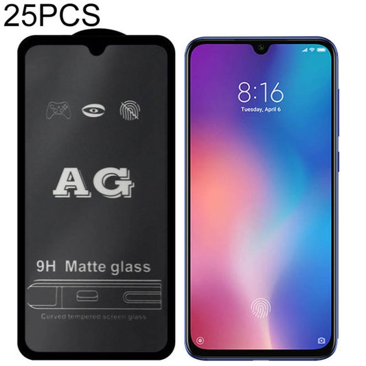 25 PCS AG Matte Frosted Full Cover Tempered Glass For Xiaomi Redmi Note 7 Pro -  by PMC Jewellery | Online Shopping South Africa | PMC Jewellery