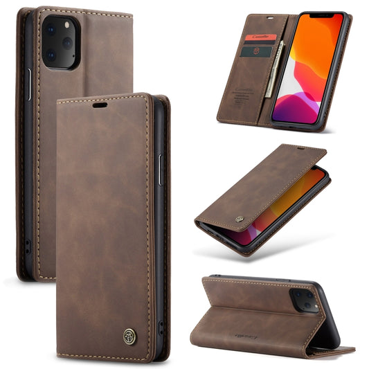 CaseMe-013 Multifunctional Horizontal Flip Leather Case with Card Slot & Holder & Wallet for iPhone 11 Pro Max(coffee) - iPhone 11 Pro Max Cases by CaseMe | Online Shopping South Africa | PMC Jewellery | Buy Now Pay Later Mobicred