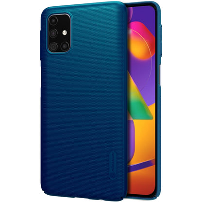 For Samsung Galaxy M31s NILLKIN Frosted Concave-convex Texture PC Protective Case(Peacock Blue) - Galaxy Phone Cases by NILLKIN | Online Shopping South Africa | PMC Jewellery