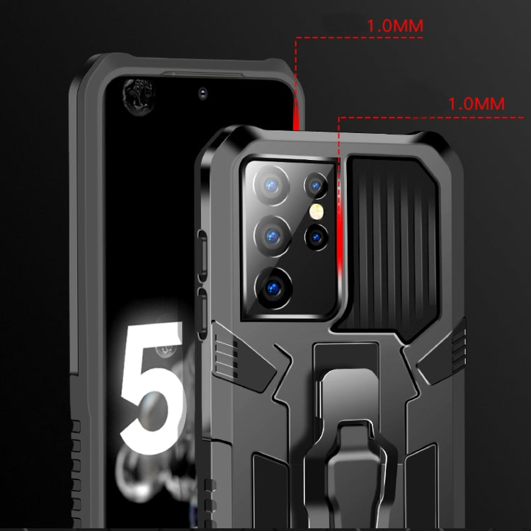 For Samsung Galaxy S21 Ultra 5G Machine Armor Warrior Shockproof PC + TPU Protective Case(Black) - Galaxy S21 Ultra 5G Cases by PMC TechLife | Online Shopping South Africa | PMC TechLife | Buy Now Pay Later Mobicred