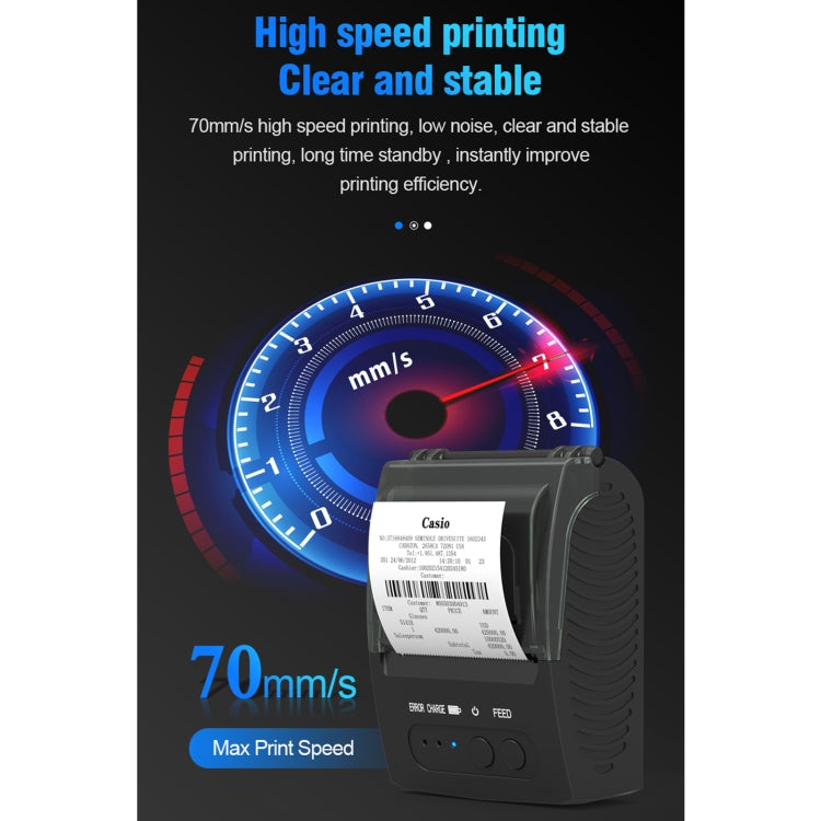 5811DD 58mm Bluetooth 4.0 Portable Thermal Bluetooth Receipt Printer, EU Plug - free shipping - PMC TechLife - Order now!