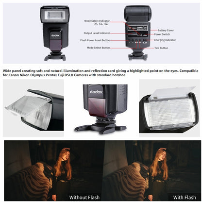 Godox TT520II 433MHZ Wireless 1/300s-1/2000s HSS Flash Speedlite Camera Top Fill Light for Canon / Nikon DSLR Cameras(Black) - Shoe Mount Flashes by Godox | Online Shopping South Africa | PMC Jewellery