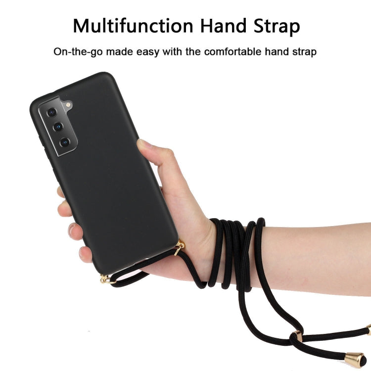 For Samsung Galaxy S21 5G Wheat Straw Material + TPU Protective Case with Lanyard(Black) - free shipping - PMC TechLife - Order now!