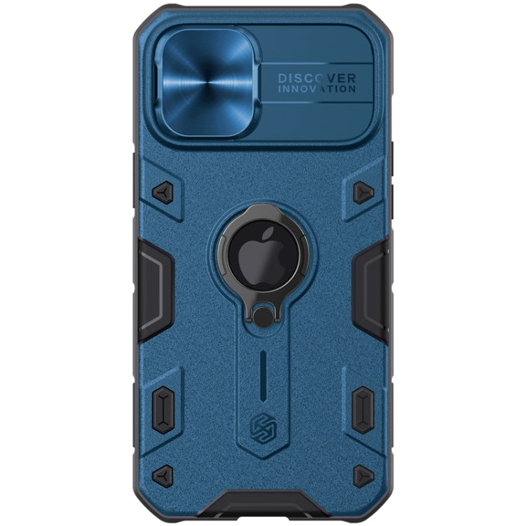 For iPhone 12 Pro Max NILLKIN Shockproof CamShield Armor Protective Case with Invisible Ring Holder(Blue) - iPhone 12 / 12 Pro Cases by NILLKIN | Online Shopping South Africa | PMC TechLife