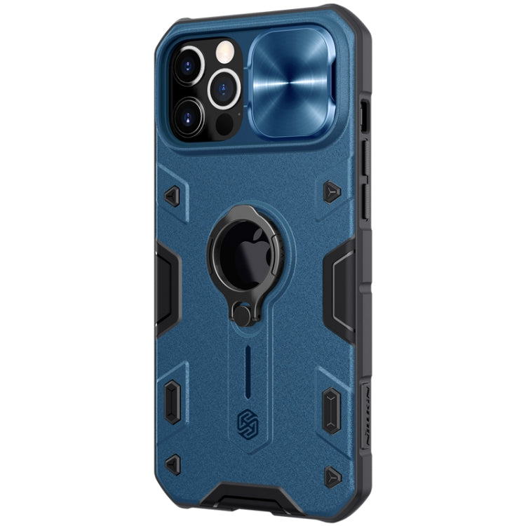 For iPhone 12 Pro Max NILLKIN Shockproof CamShield Armor Protective Case with Invisible Ring Holder(Blue) - iPhone 12 / 12 Pro Cases by NILLKIN | Online Shopping South Africa | PMC TechLife