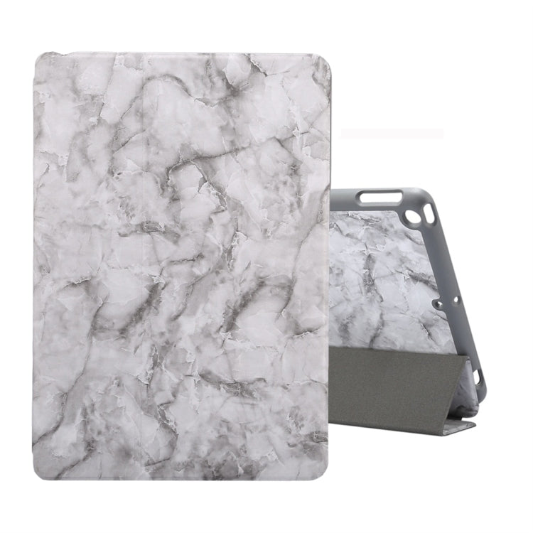 For iPad 10.2 inch Marble Texture Pattern Horizontal Flip Leather Case, with Three-folding Holder & Pen Slot & Sleep / Wake-up Function(Black Grey) - free shipping - PMC TechLife - Order now!