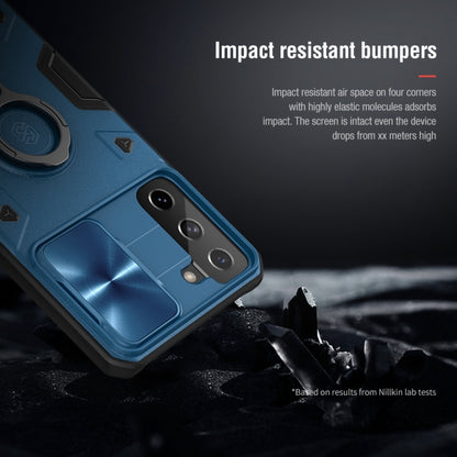 For Samsung Galaxy S21+ 5G NILLKIN Shockproof CamShield Armor Protective Case with Invisible Ring Holder(Blue) - Galaxy S21+ 5G Cases by NILLKIN | Online Shopping South Africa | PMC Jewellery