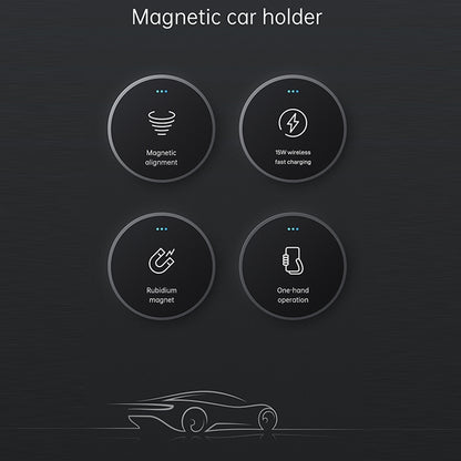 JOYROOM JR-ZS240 15W Max Car Magnetic Wireless Charge Holder - Wireless Charger Holders by JOYROOM | Online Shopping South Africa | PMC Jewellery