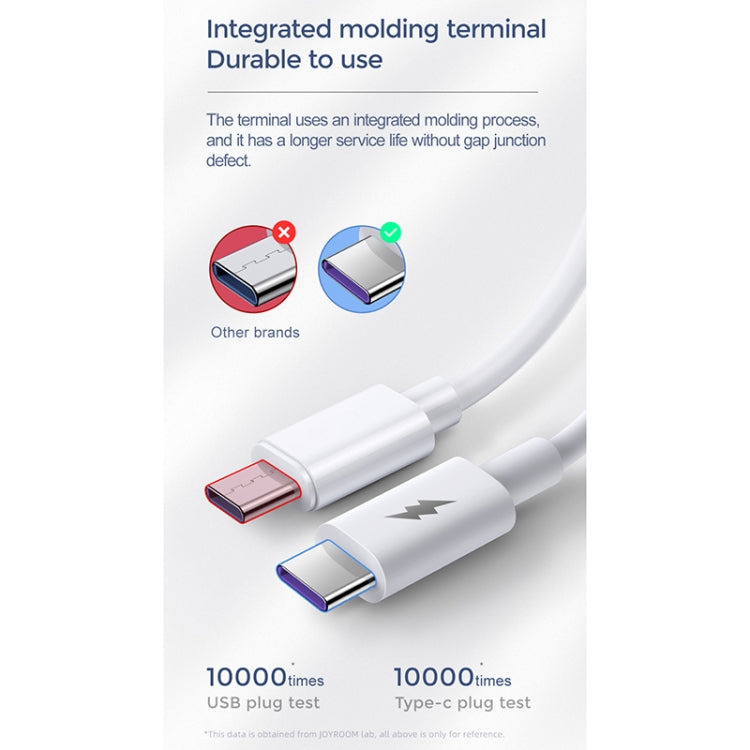 JOYROOM S-1050M7 5A USB to USB-C / Type-C Super Fast Charging Data Cable, Cable Length: 1m(White) - USB-C & Type-C Cable by JOYROOM | Online Shopping South Africa | PMC Jewellery