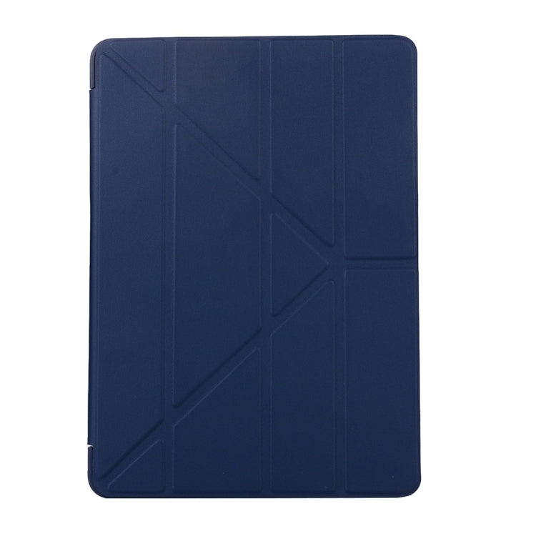 For iPad 10.2 2021 / 2020 / 2019 TPU Horizontal Deformation Flip Leather Case with Holder(Blue) - free shipping - PMC TechLife - Order now!