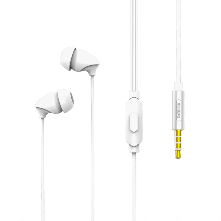 REMAX RM-588 In-Ear Stereo Sleep Earphone with Wire Control & MIC & Support Hands-free(White) - Normal Style Earphone by REMAX | Online Shopping South Africa | PMC Jewellery