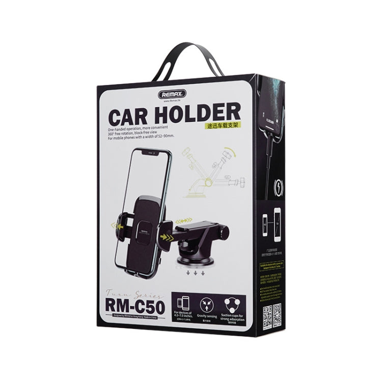 Remax RM-C50 Tuxn Series Car Mobile Phone Holder Bracket(Black) - Car Holders by REMAX | Online Shopping South Africa | PMC Jewellery
