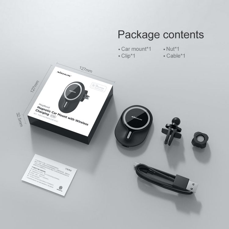 NILLKIN MagRoad Magnetic Car Holder with Wireless Charging - free shipping - PMC TechLife - Order now!