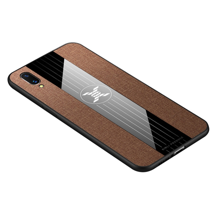 For Vivo X21 UD XINLI Stitching Cloth Texture Shockproof TPU Protective Case(Brown) - vivo Cases by XINLI | Online Shopping South Africa | PMC TechLife | Buy Now Pay Later Mobicred