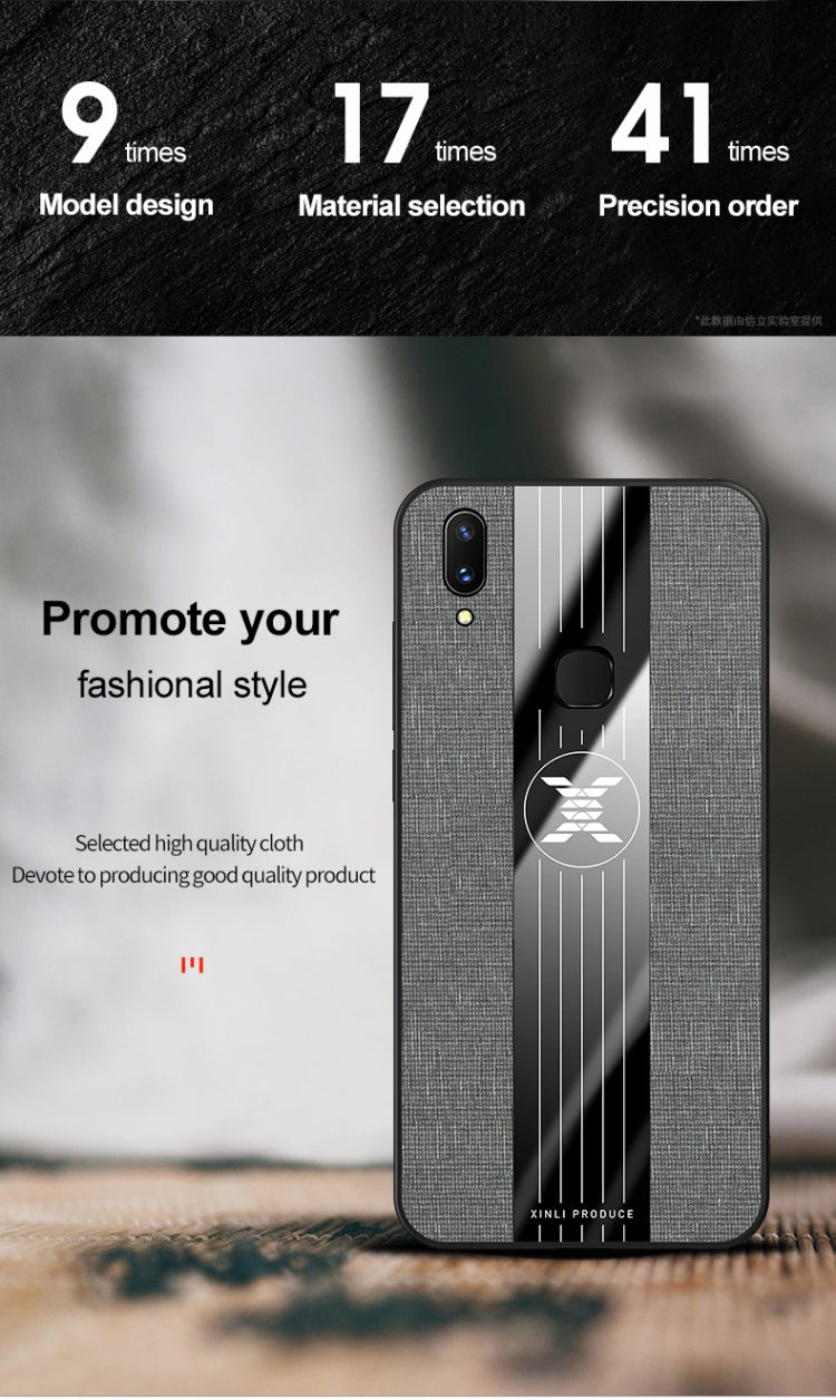 For Vivo X21 UD XINLI Stitching Cloth Texture Shockproof TPU Protective Case(Brown) - vivo Cases by XINLI | Online Shopping South Africa | PMC TechLife | Buy Now Pay Later Mobicred