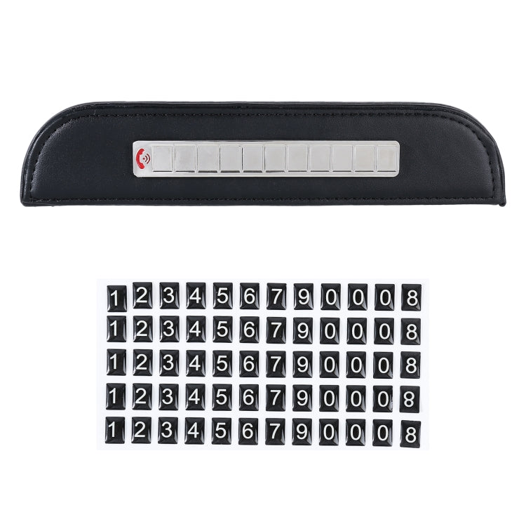Universal Car Tissue Box with Temporary Parking Phone Number Card(Black) - Tissue Boxes by PMC TechLife | Online Shopping South Africa | PMC TechLife