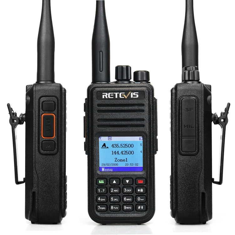 RETEVIS RT3S 136-174MHz + 400-480MHz 3000CH Handheld DMR Digital Two Way Radio Walkie Talkie - Handheld Walkie Talkie by RETEVIS | Online Shopping South Africa | PMC Jewellery | Buy Now Pay Later Mobicred