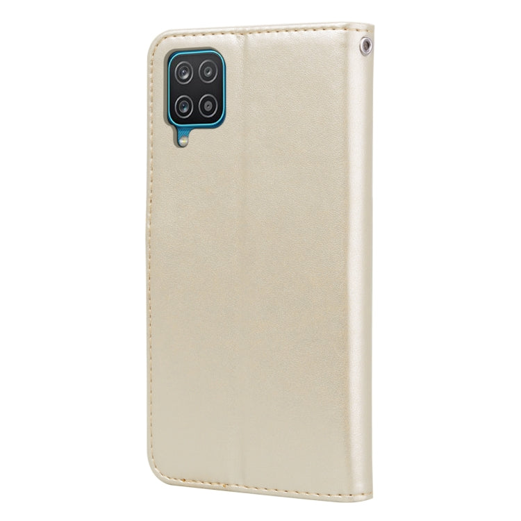 For Samsung Galaxy A12 Rose Embossed Horizontal Flip PU Leather Case with Holder & Card Slots & Wallet(Gold) - free shipping - PMC TechLife - Order now!