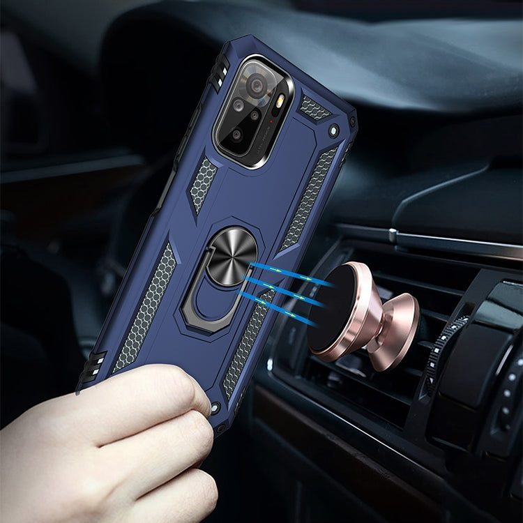 For Xiaomi Redmi Note 10 / Note 10s Shockproof TPU + PC Protective Case with 360 Degree Rotating Holder(Blue) - Xiaomi Cases by PMC TechLife | Online Shopping South Africa | PMC TechLife | Buy Now Pay Later Mobicred