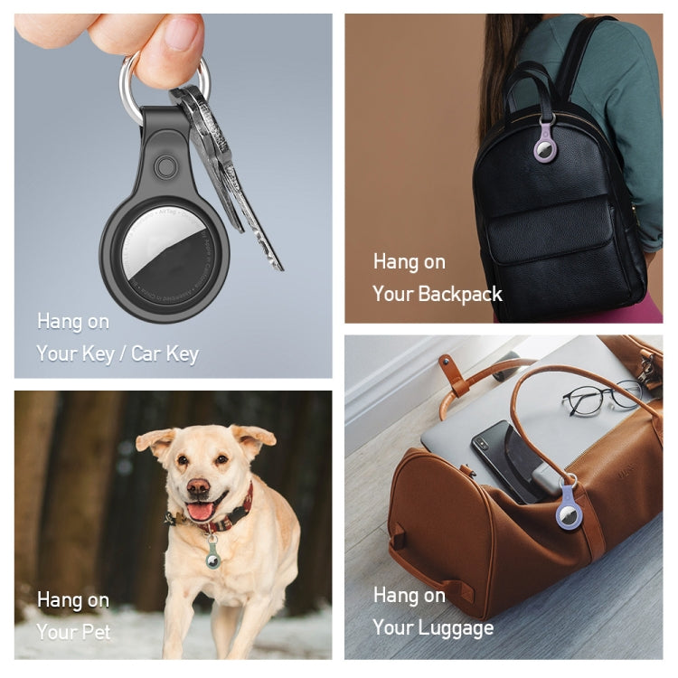 DUX DUCIS 4 PCS / Sets Frosted TPU Protective Case with Key Ring for AirTag - Other by DUX DUCIS | Online Shopping South Africa | PMC TechLife | Buy Now Pay Later Mobicred