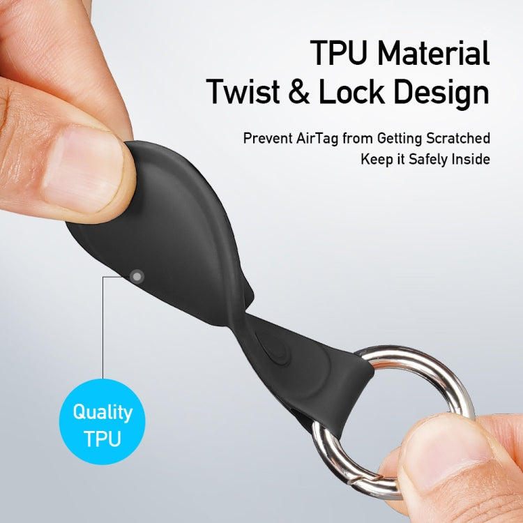 DUX DUCIS 4 PCS / Sets Frosted TPU Protective Case with Key Ring for AirTag - Other by DUX DUCIS | Online Shopping South Africa | PMC TechLife | Buy Now Pay Later Mobicred