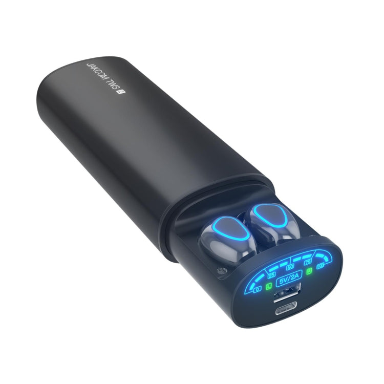 JAKCOM TWS2 Bluetooth 5.0 2 In 1 True Wireless Bluetooth Earphone Power Bank(Black) - TWS Earphone by JAKCOM | Online Shopping South Africa | PMC Jewellery