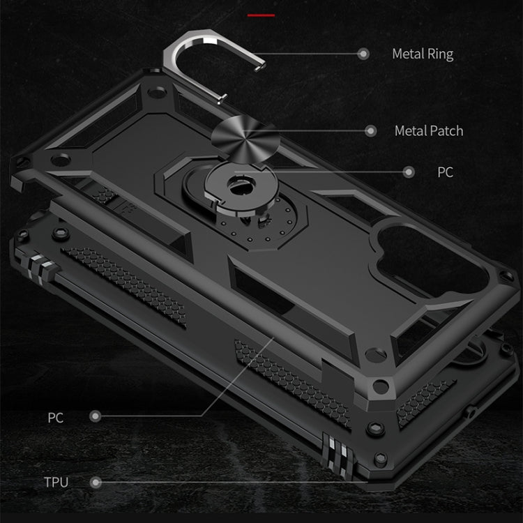 For Samsung Galaxy A32 4G Shockproof TPU + PC Protective Case with 360 Degree Rotating Holder(Black) - Galaxy Phone Cases by PMC TechLife | Online Shopping South Africa | PMC TechLife | Buy Now Pay Later Mobicred