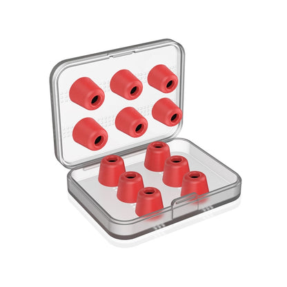 6 Pairs New Bee NB-M1 Slow Rebound Memory Foam Ear Caps with Storage Box, Suitable for 5mm-7mm Earphone Plugs(Red) - Anti-dust & Ear Caps by New Bee | Online Shopping South Africa | PMC Jewellery