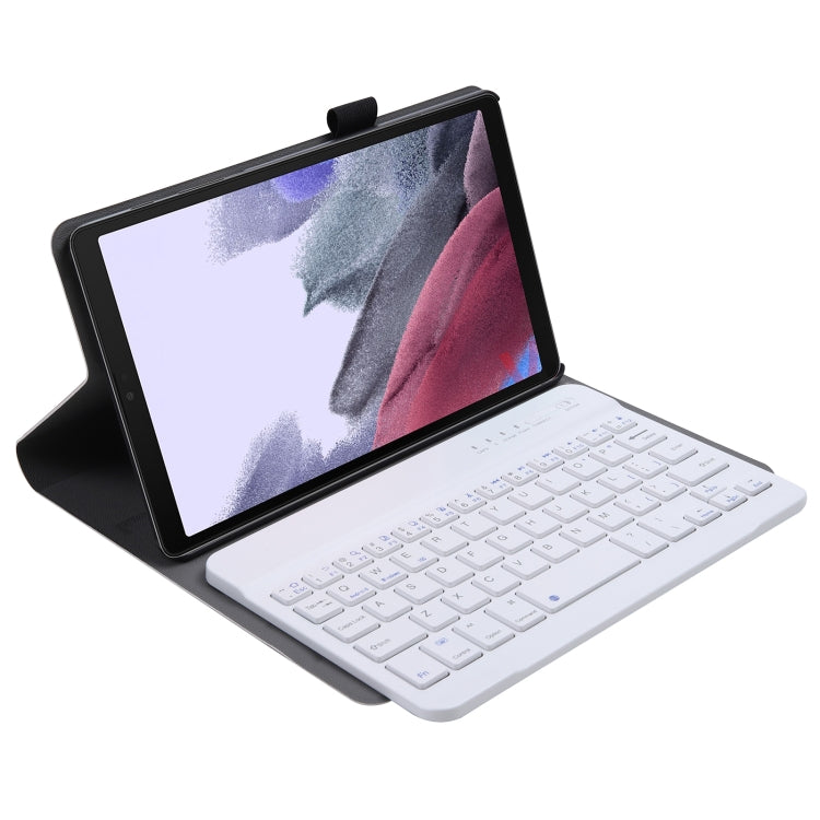 A220 Splittable Bluetooth Keyboard Leather Tablet Case for Samsung Galaxy Tab A7 Lite 8.7 T220 / T225, with Holder & Elastic Band Function(Rose Gold) - free shipping - PMC TechLife - Order now!