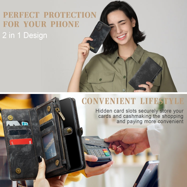 For Samsung Galaxy A32 5G CaseMe Detachable Multifunctional Horizontal Flip Leather Phone Case(Black) - Galaxy Phone Cases by CaseMe | Online Shopping South Africa | PMC TechLife | Buy Now Pay Later Mobicred