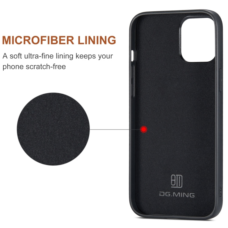 For iPhone 12 Pro Max DG.MING M2 Series 3-Fold Multi Card Bag + Magnetic Back Cover Shockproof Case with Wallet & Holder Function(Black) - iPhone 12 Pro Max Cases by DG.MING | Online Shopping South Africa | PMC TechLife | Buy Now Pay Later Mobicred