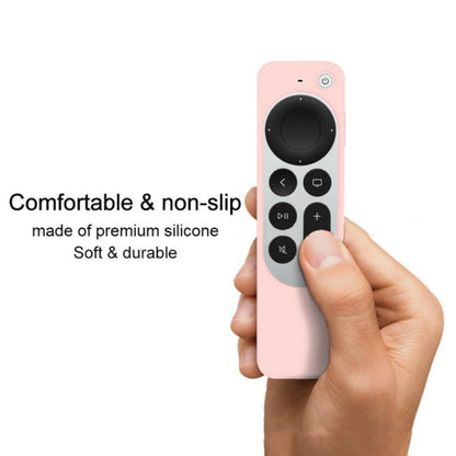 Silicone Protective Case Cover with Rope For Apple TV 4K 4th Siri Remote Controller(Pink) - Apple TV Accessories by PMC Jewellery | Online Shopping South Africa | PMC Jewellery