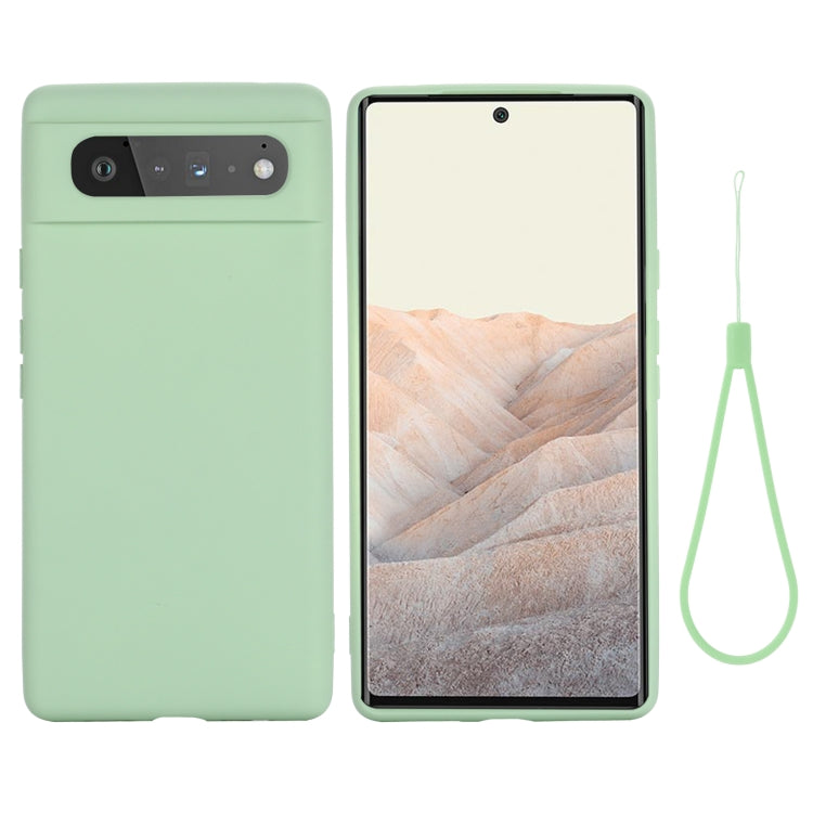 For Google Pixel 6 Pure Color Liquid Silicone Shockproof Full Coverage Case(Green) - Google Cases by PMC TechLife | Online Shopping South Africa | PMC TechLife | Buy Now Pay Later Mobicred