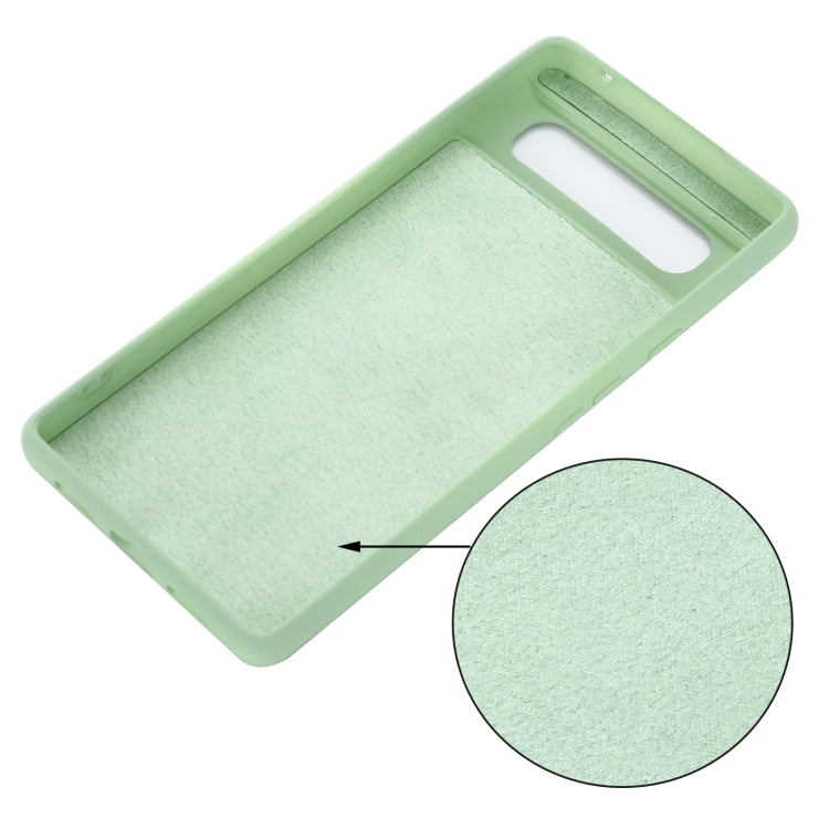 For Google Pixel 6 Pure Color Liquid Silicone Shockproof Full Coverage Case(Green) - Google Cases by PMC TechLife | Online Shopping South Africa | PMC TechLife | Buy Now Pay Later Mobicred