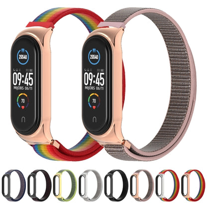 For Xiaomi Mi Band 6 / 5 / 4 / 3 Mijobs CS Breathable Nylon Watch Band(Seashell) - Watch Bands by MIJOBS | Online Shopping South Africa | PMC Jewellery | Buy Now Pay Later Mobicred